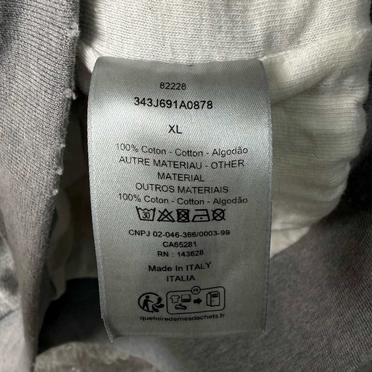 Dior Distressed Logo Hooded Sweater