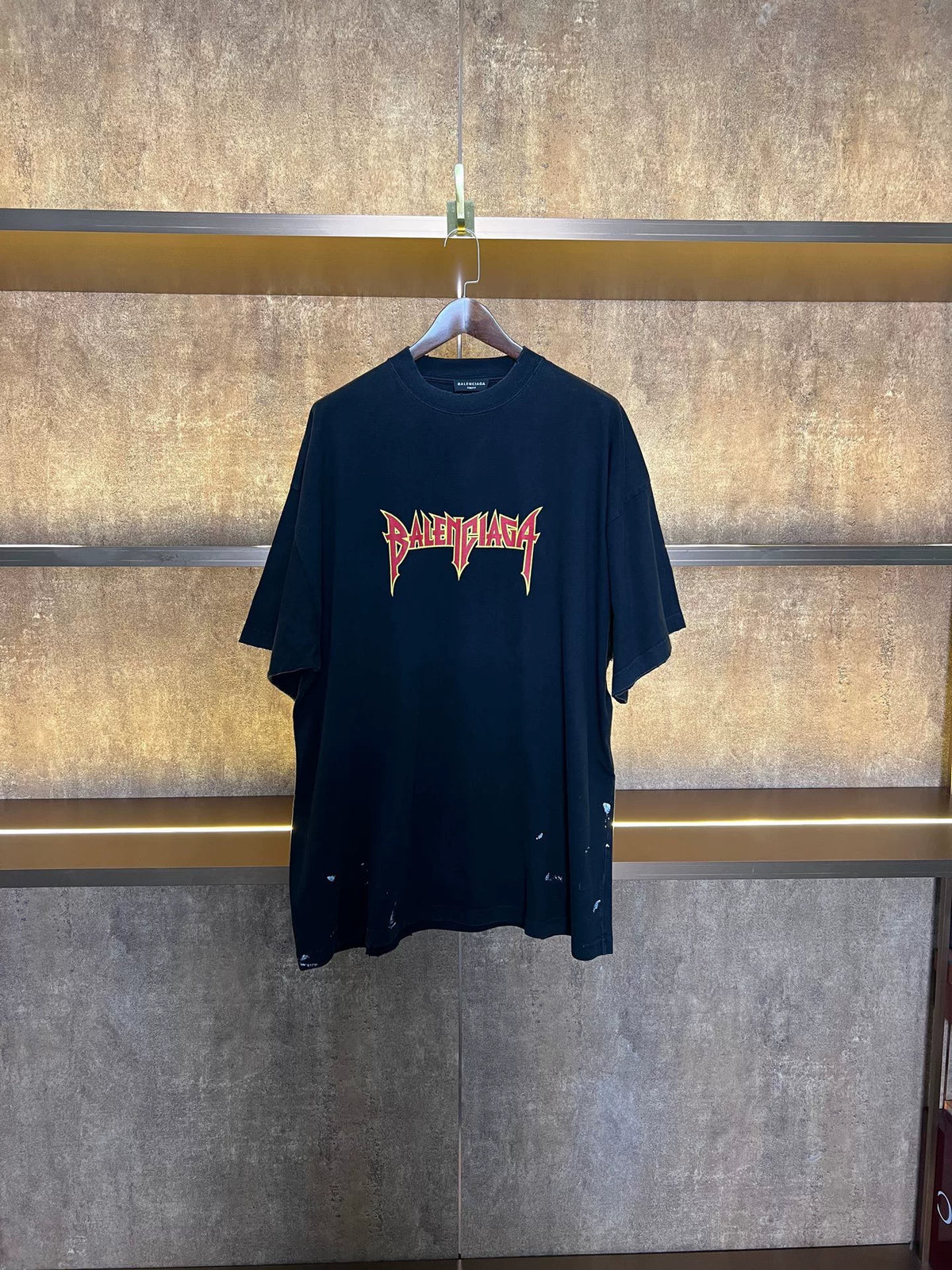 Balenciaga Flame Logo Short Sleeve Top