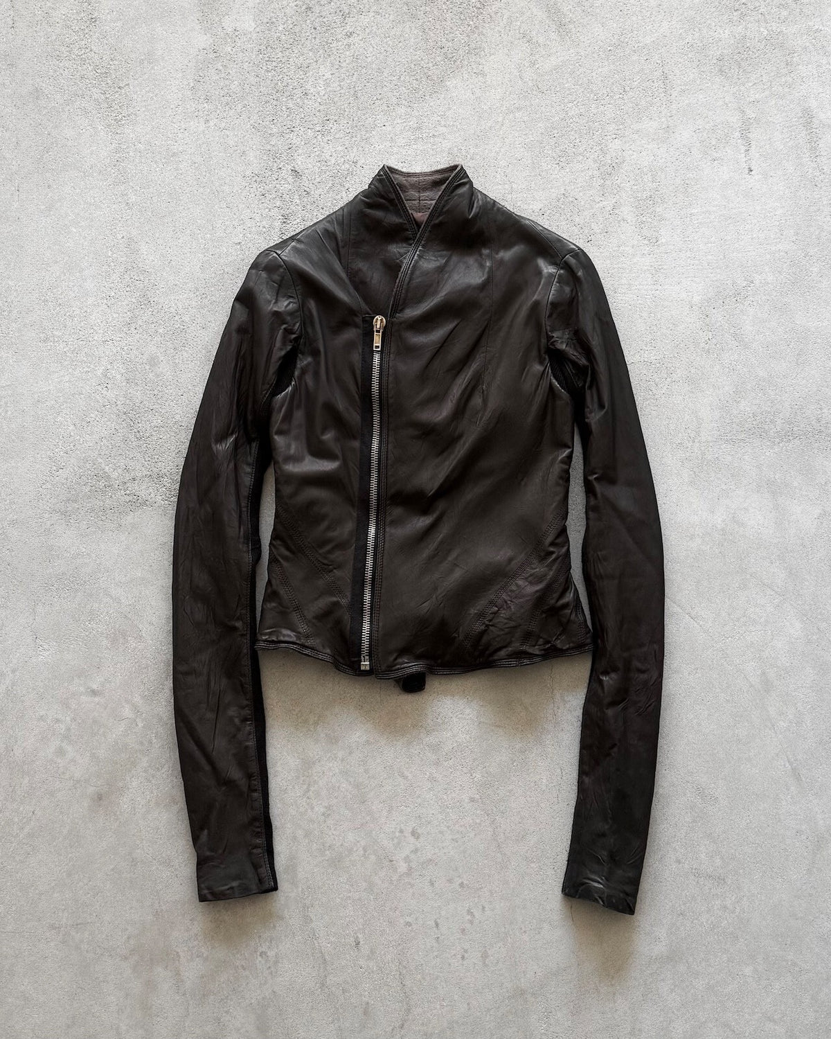Rick Owens 2000s Lambskin Zip-Up Jacket