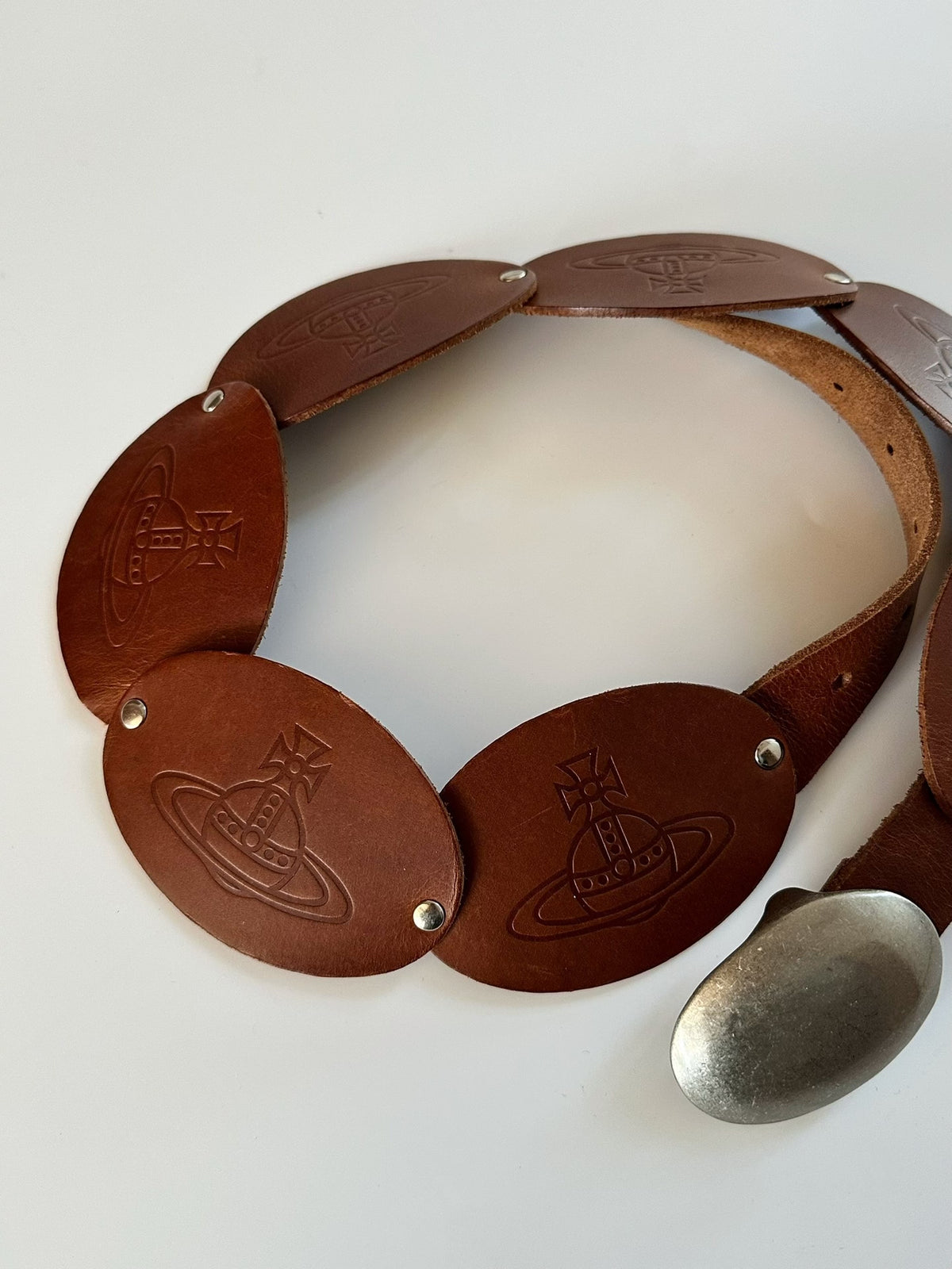 Vintage Vivienne Westwood interlocking orb logo belt