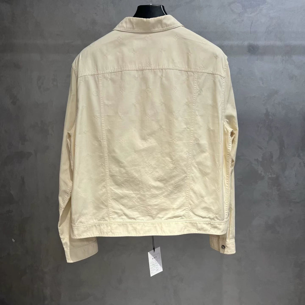 Louis Vuitton All-Over Logo Embroidered Single-Button Work Jacket