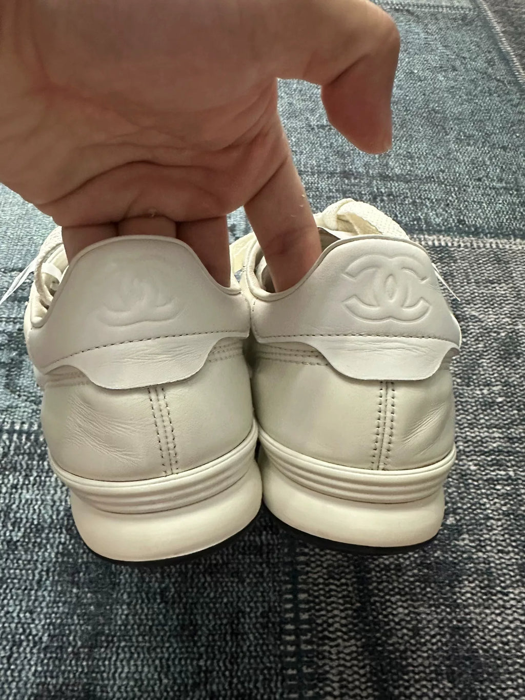 Chanel Quilted Plaid Leather Shoes