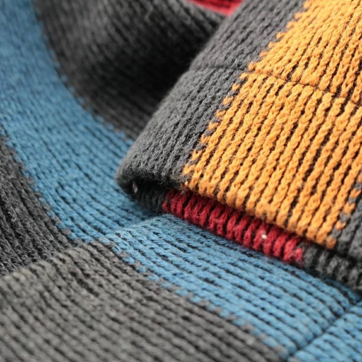 Issey Miyake 1980s Colorful Striped Knit Sweater