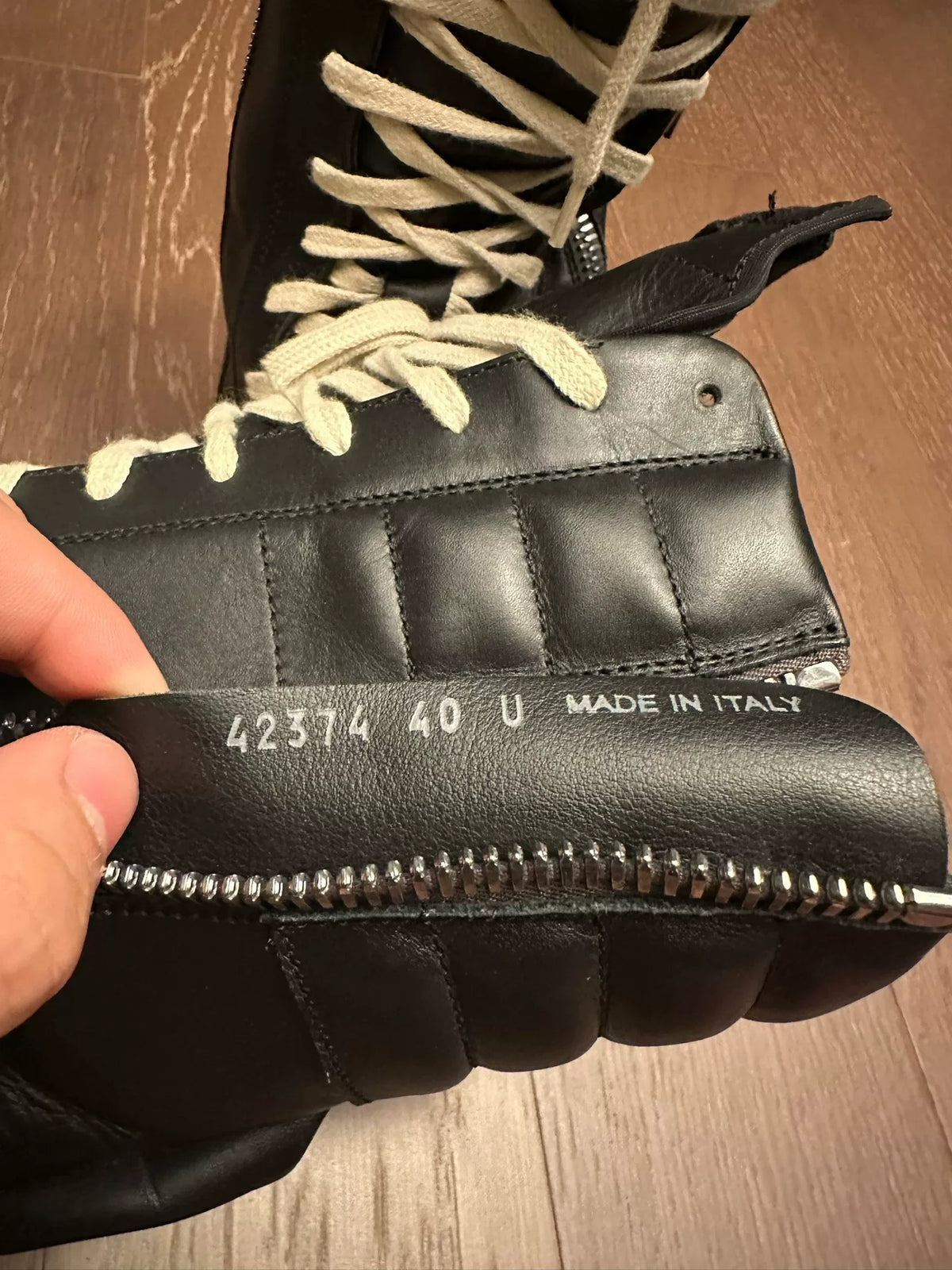 Rick Owens Cargo basket riding boots