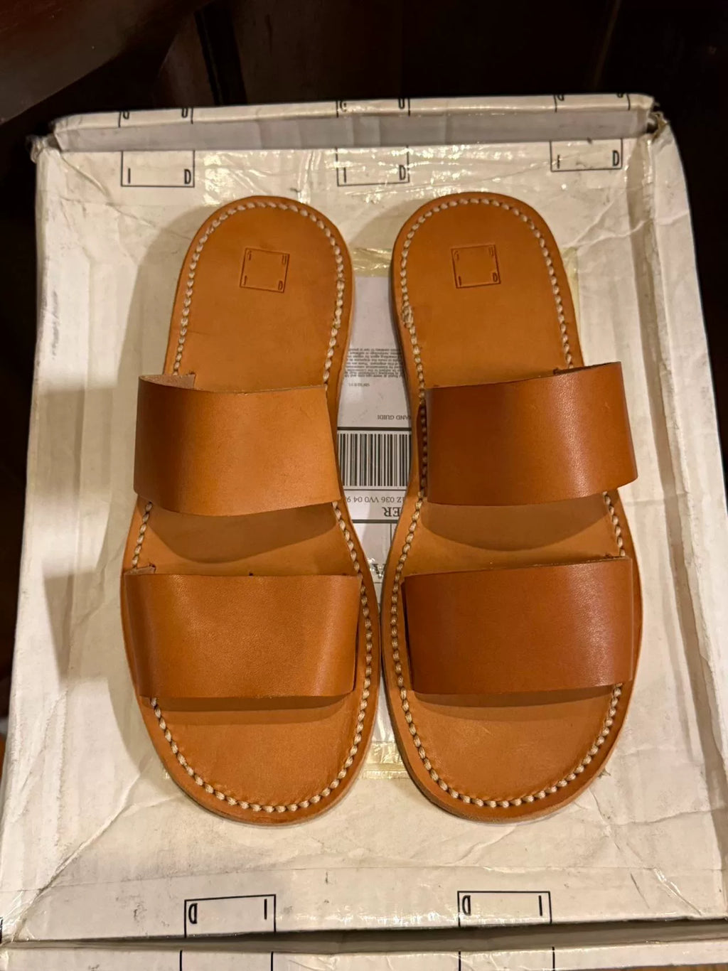 Guidi Brown Double-Strap Cowhide Sandals