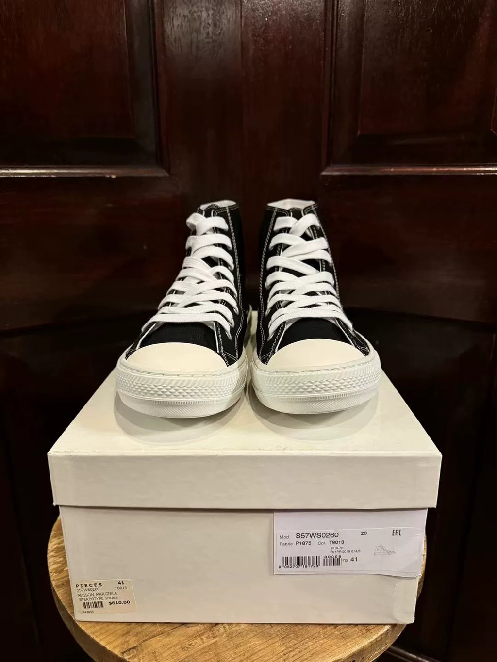 Maison Margiela Black Stereotype High-Top Canvas Sneakers