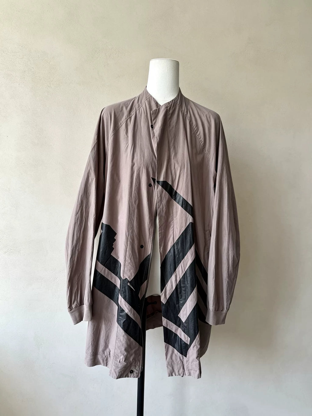 Julius SS16 Black Geometric Print Oversized Cotton Jacket
