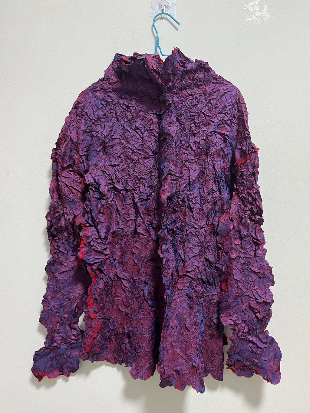Issey Miyake 99FW Pleated Purple Top