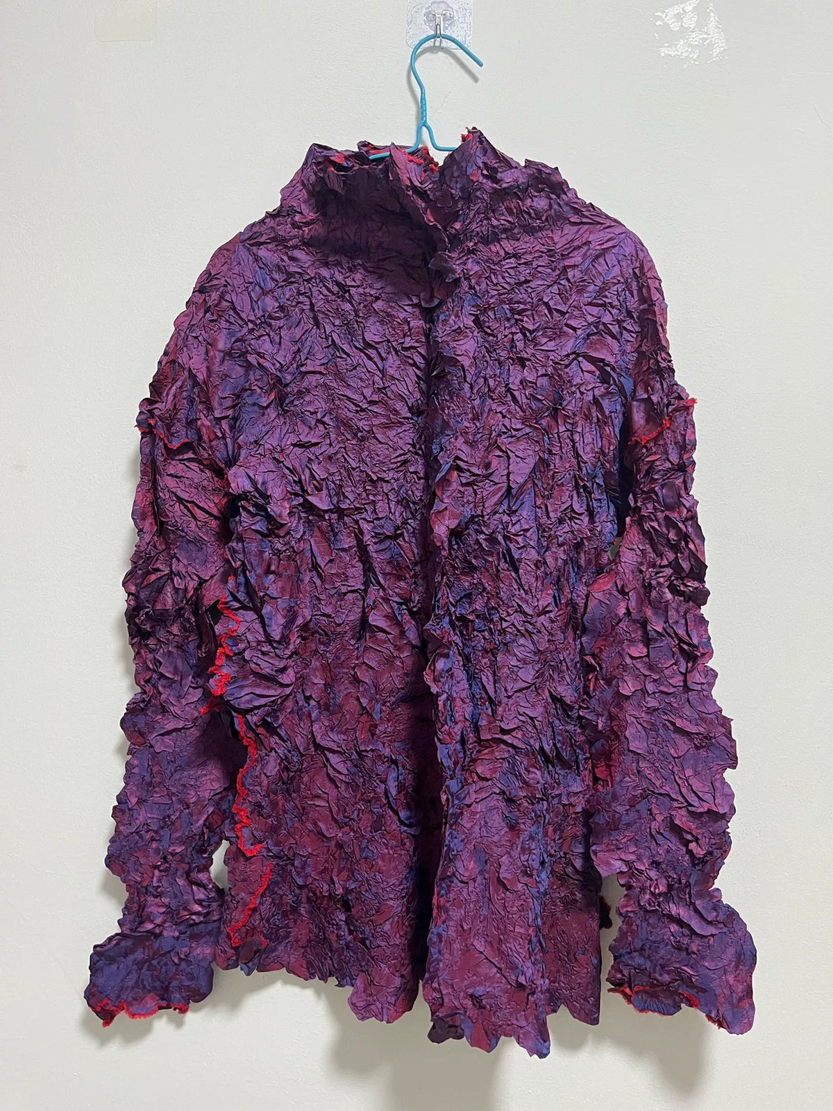 Issey Miyake 99FW Pleated Purple Top