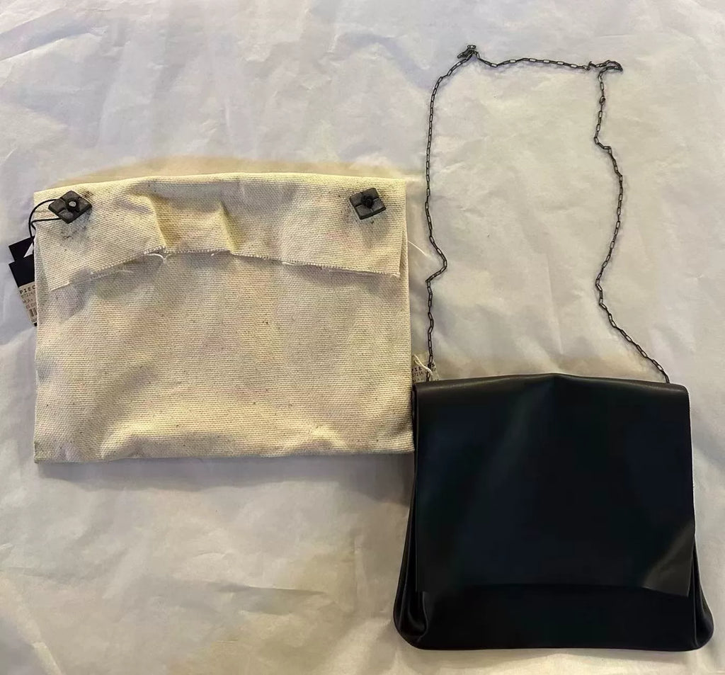 M.A+ FW18 expandable accordion w/chain Vachetta Black Sterling Silver Bag