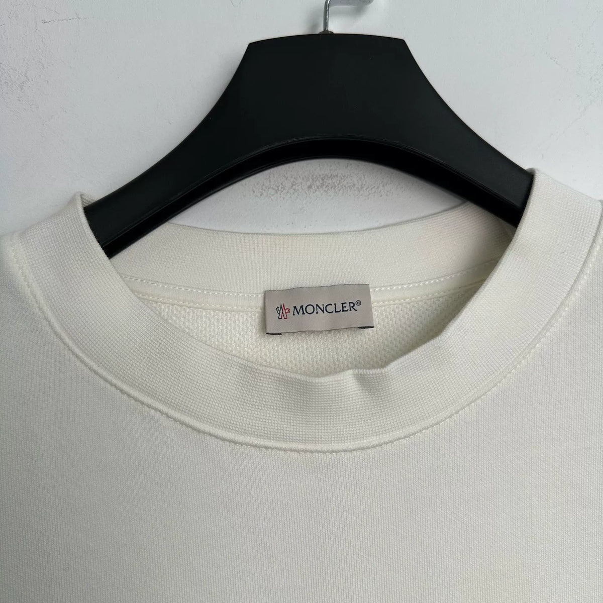 Moncler Crystal Logo Oversized Crew Neck Sweatshirt