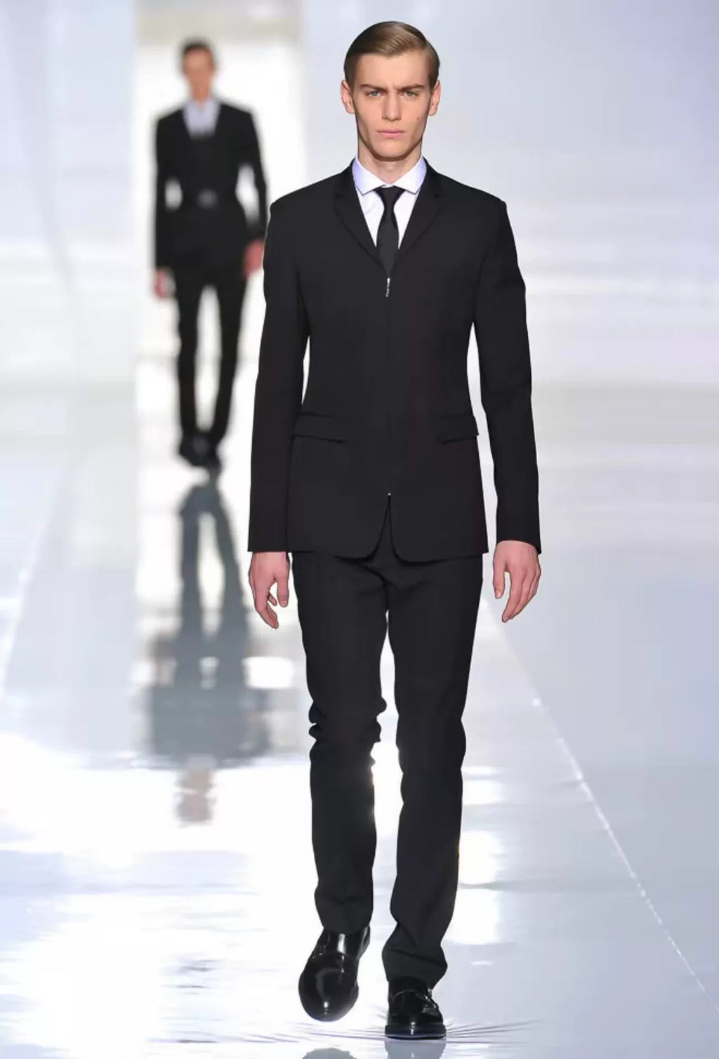 Dior Homme 13FW Runway Black Zip Wool Suit