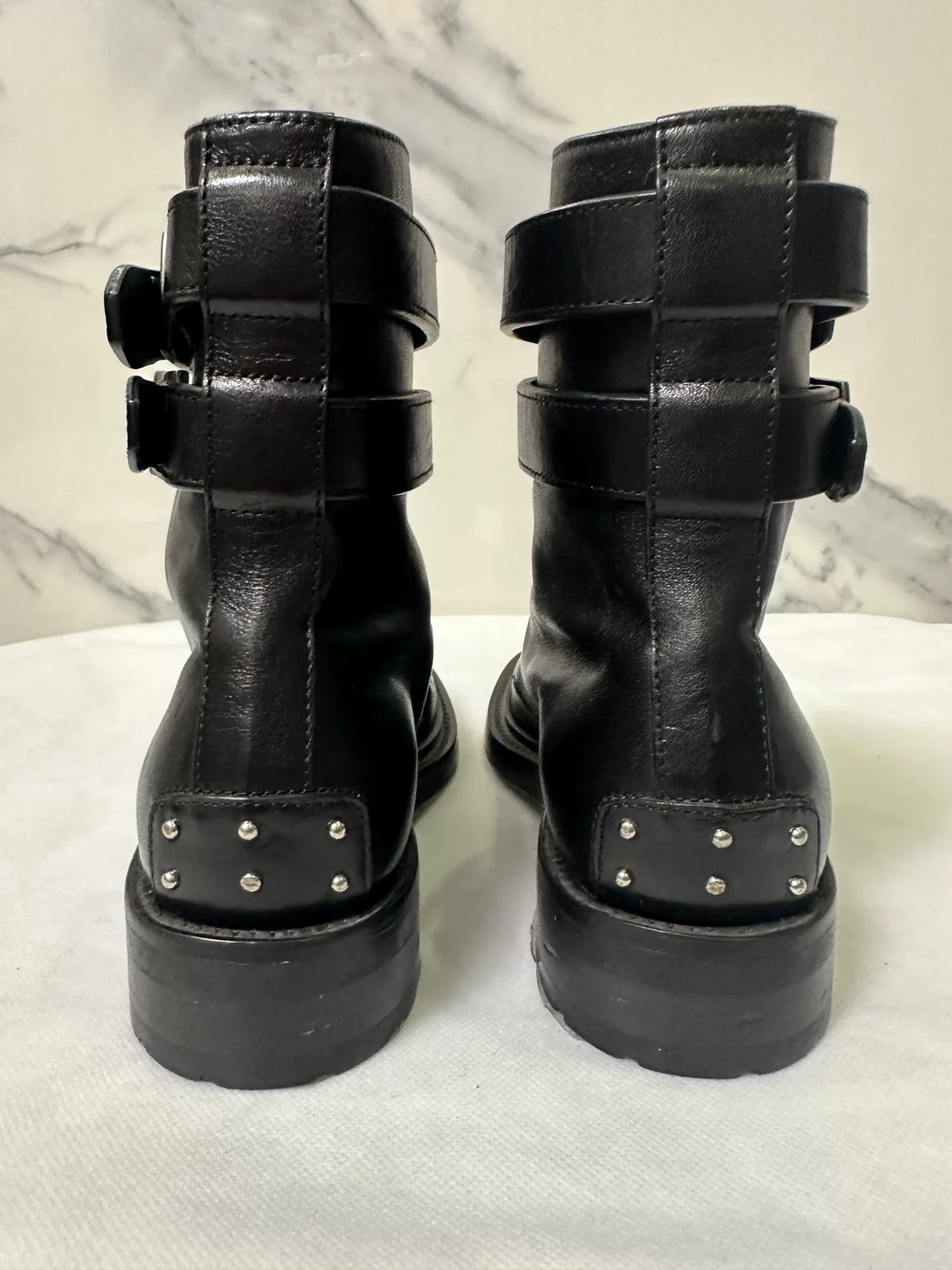 Saint Laurent Black Combat Boots