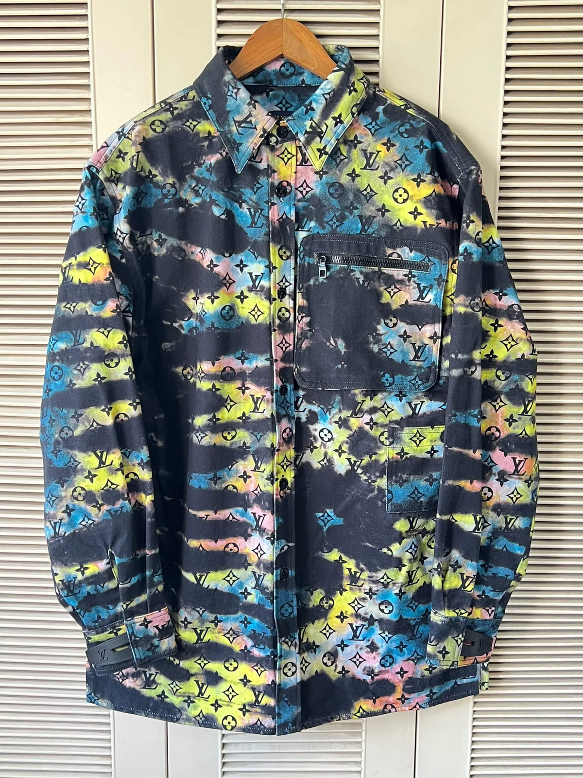 Louis Vuitton Colorful Tie-Dye Denim Shirt