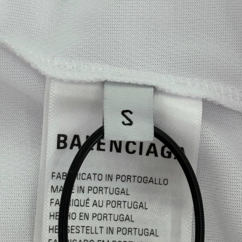 Balenciaga Multicolor Manchester United Embroidered Print Logo Mesh Jersey Short Sleeve T-Shirt