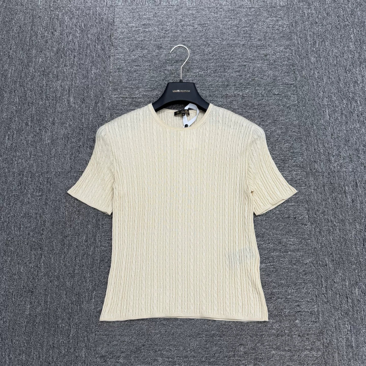 Loro Piana Cable Knit Short Sleeve Top