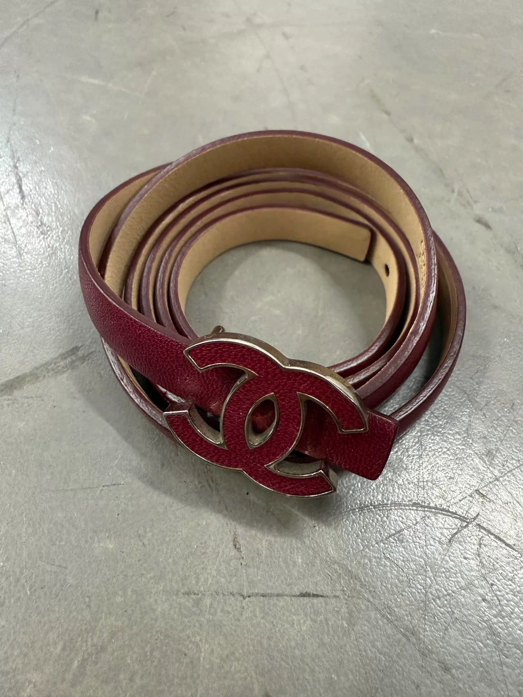 Chanel Red Cowhide Double C Jewelry Series Blet