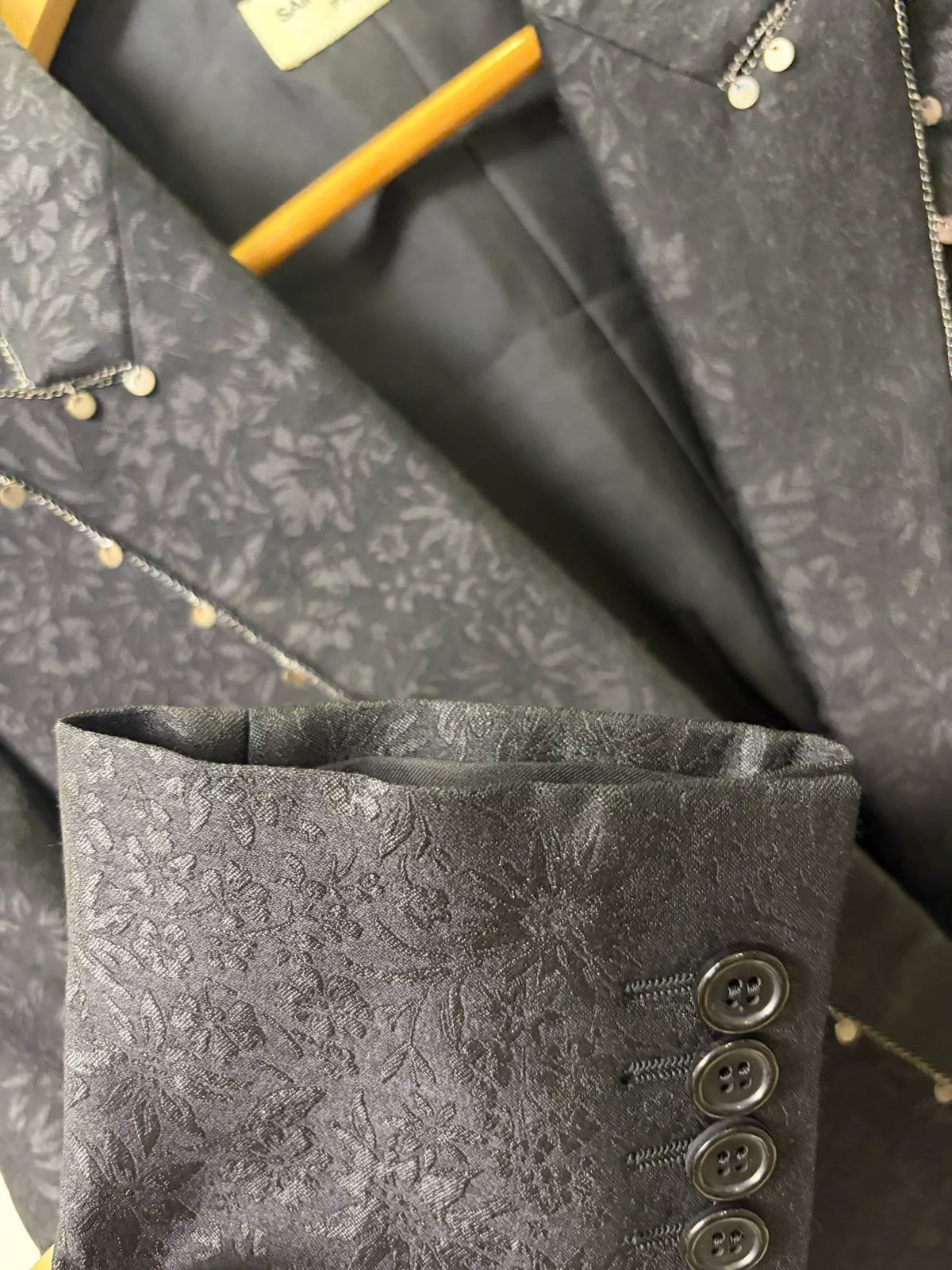 Saint Laurent Jacquard Scale Blazer