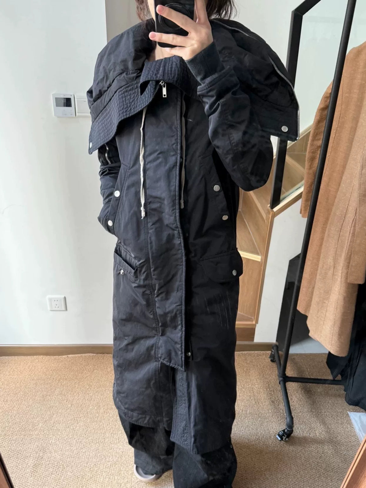 Rick DRKSHDW Owens Padded Hooded Coat