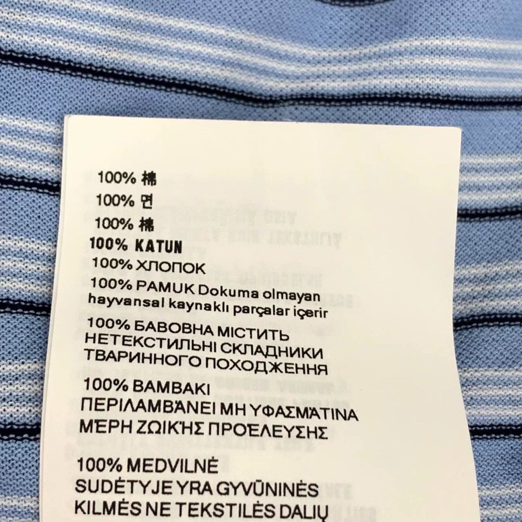 Prada Blue Vertical Stripe Collared Single-Breast Cotton Long-Sleeve Shirt