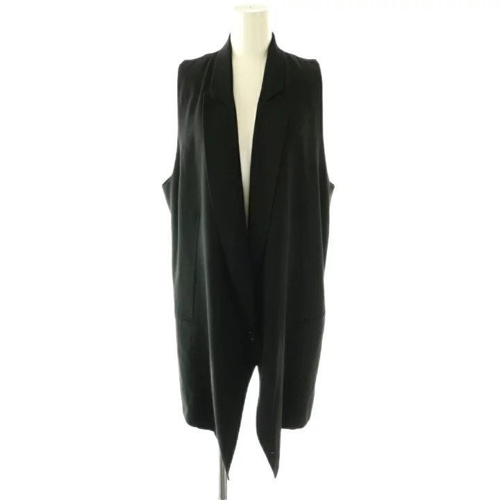 Ann Demeulemeester Black Long Wool Vest