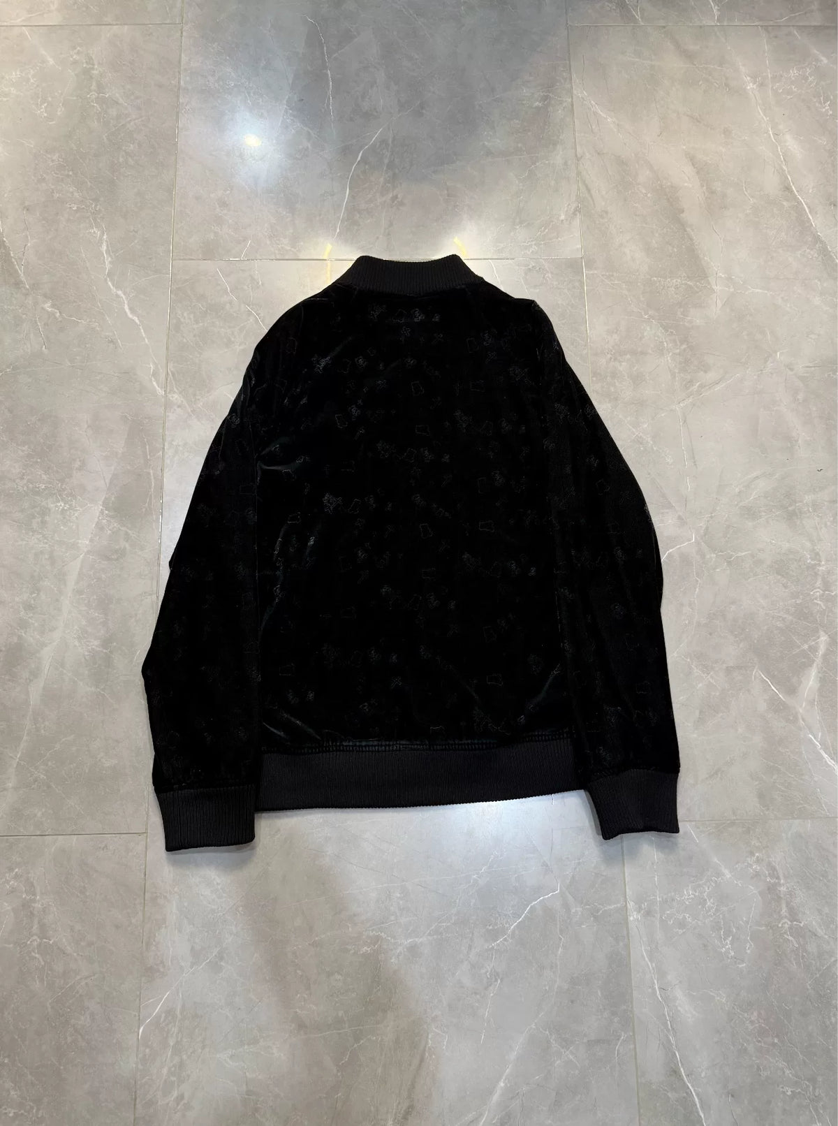 Undercover FW02 All-Over Cross Bear Print Velvet Jacket