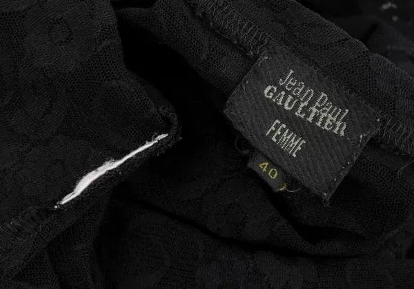 Jean Paul Gaultier Vintage Black Lace Floral Mesh Top