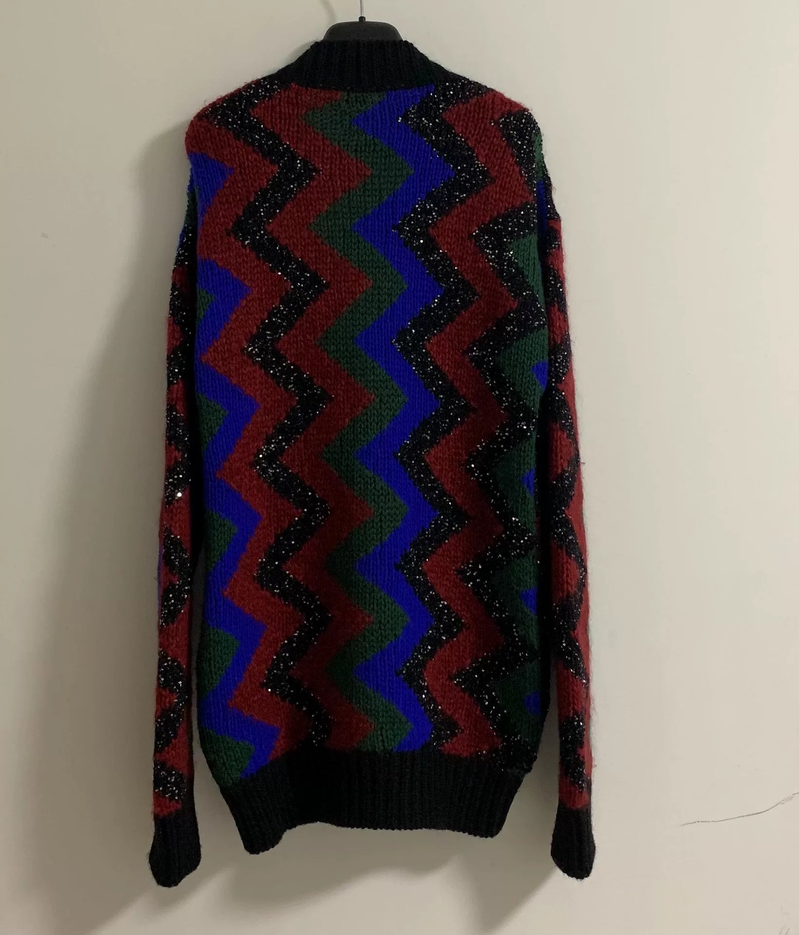 Saint Laurent 21FW Multicolor Sequined Wool Cardigan
