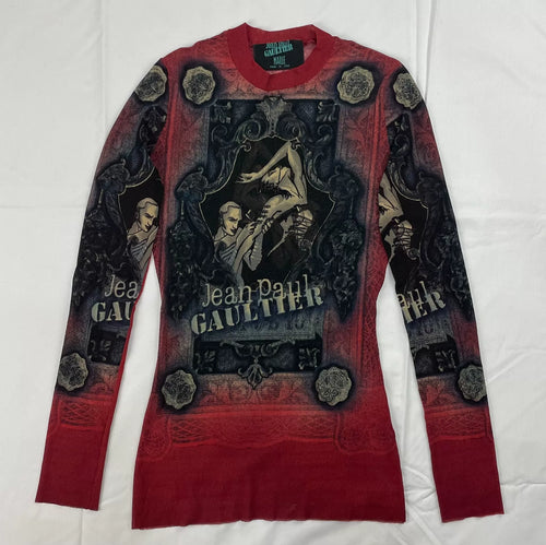 1995 Jean Paul Gaultier Tattoo Artist Long-Sleeve Mesh T-Shirt