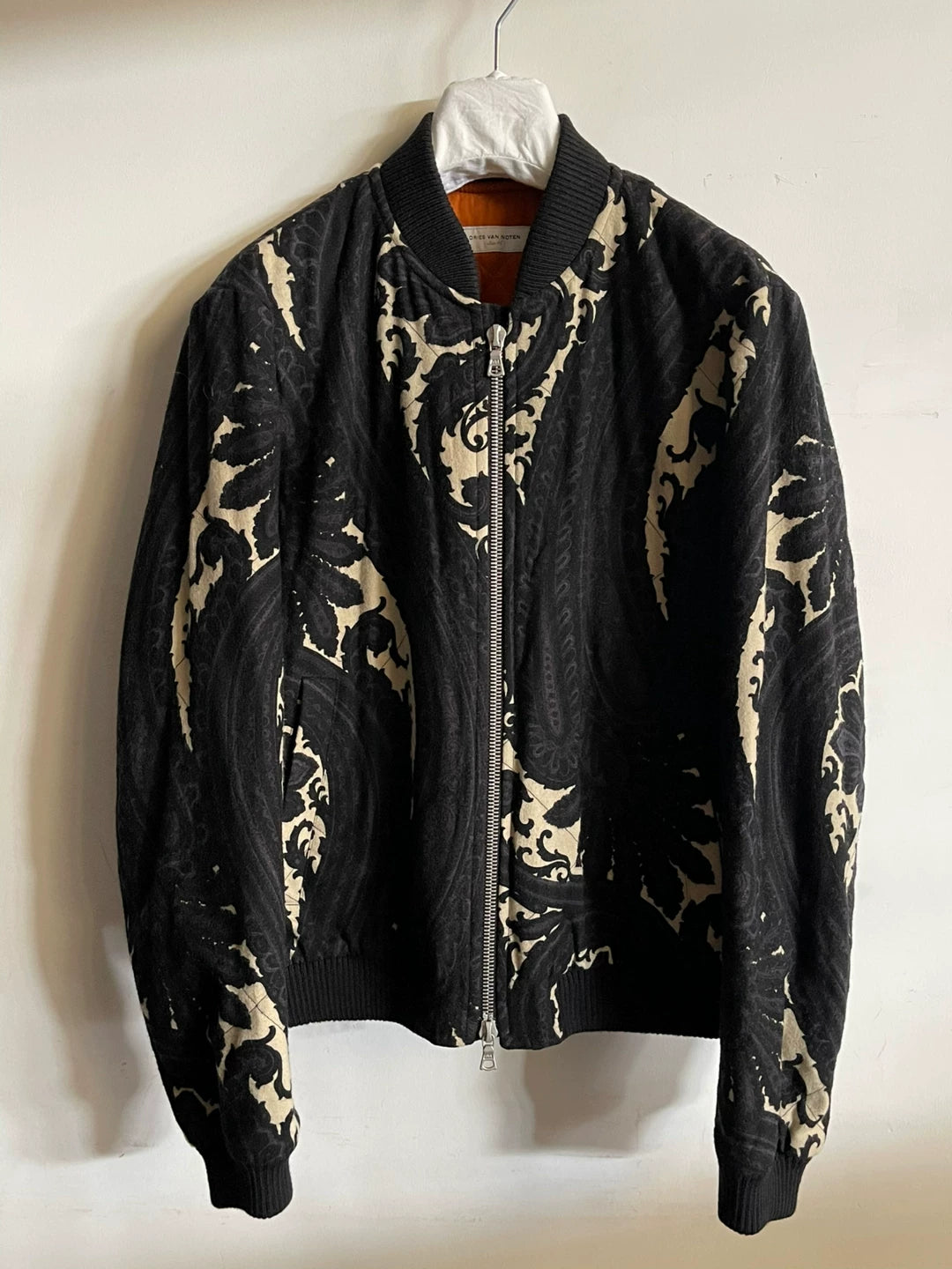 Dries Van Noten FW13 Paisley Wool Flight Jacket