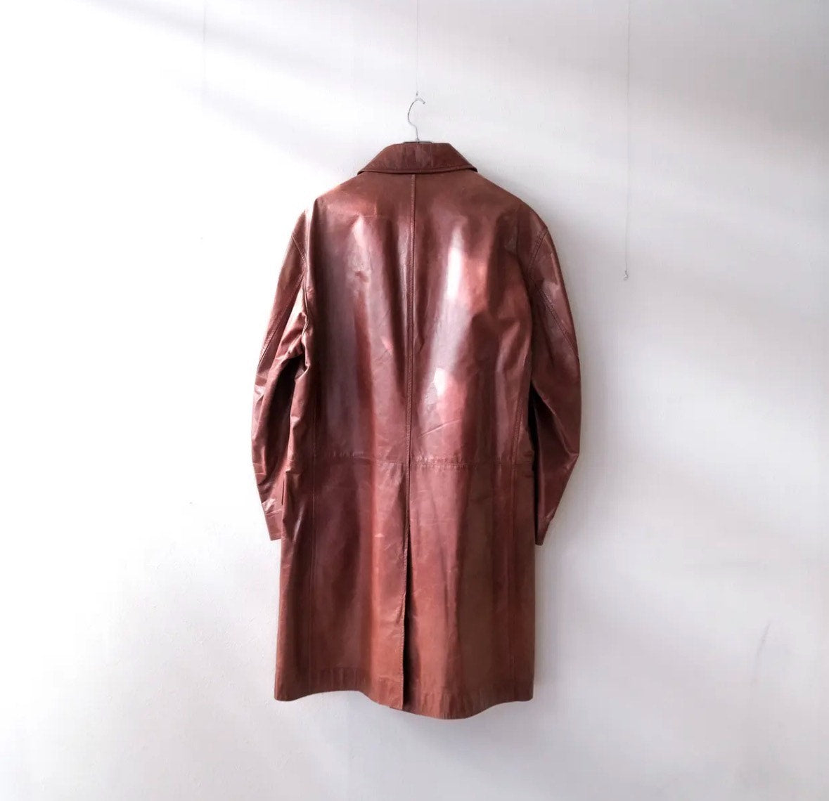 Issey Miyake AW01 Long Buffalo Leather Coat