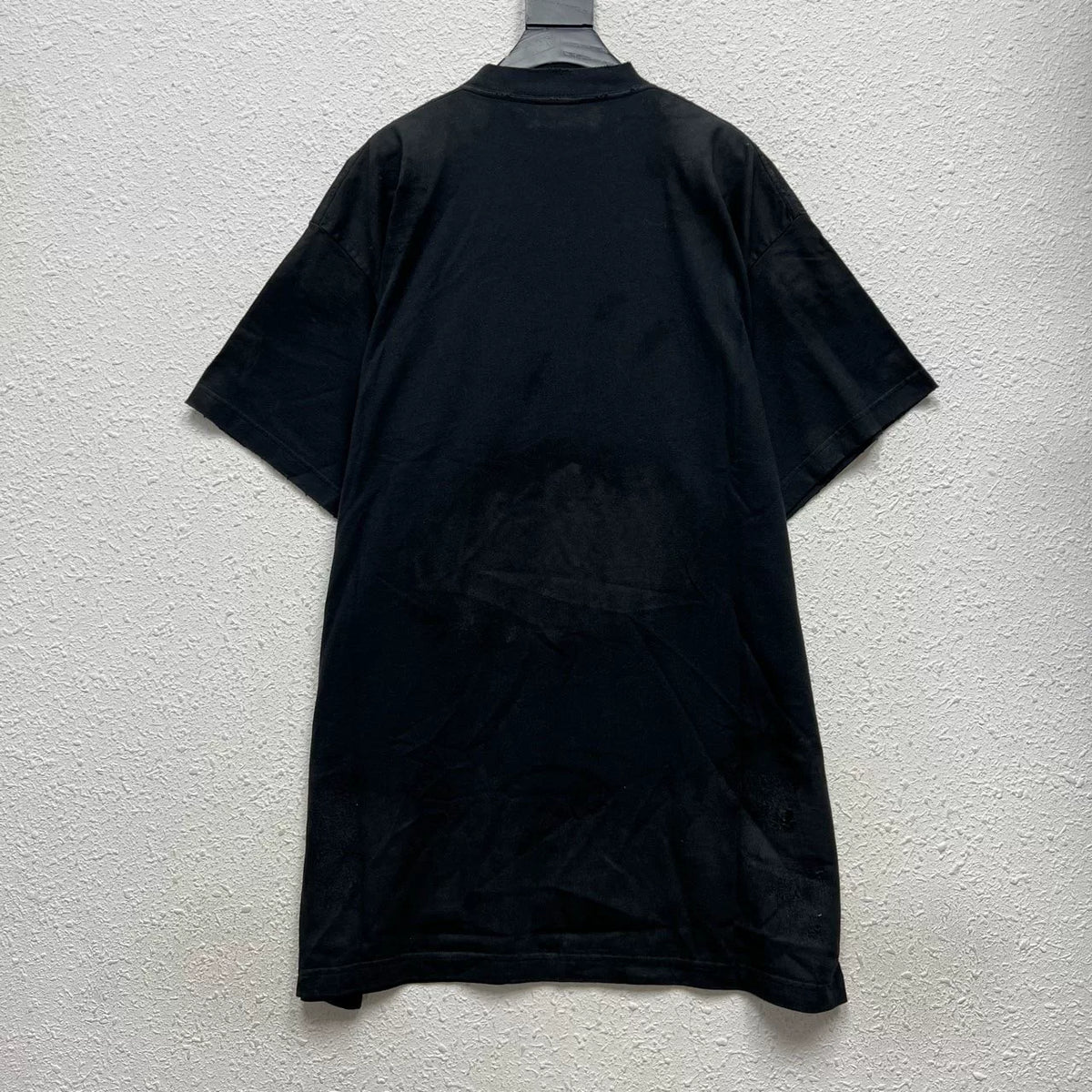 Balenciaga Black Mud‑Dyed Manchester United Short Sleeve Top