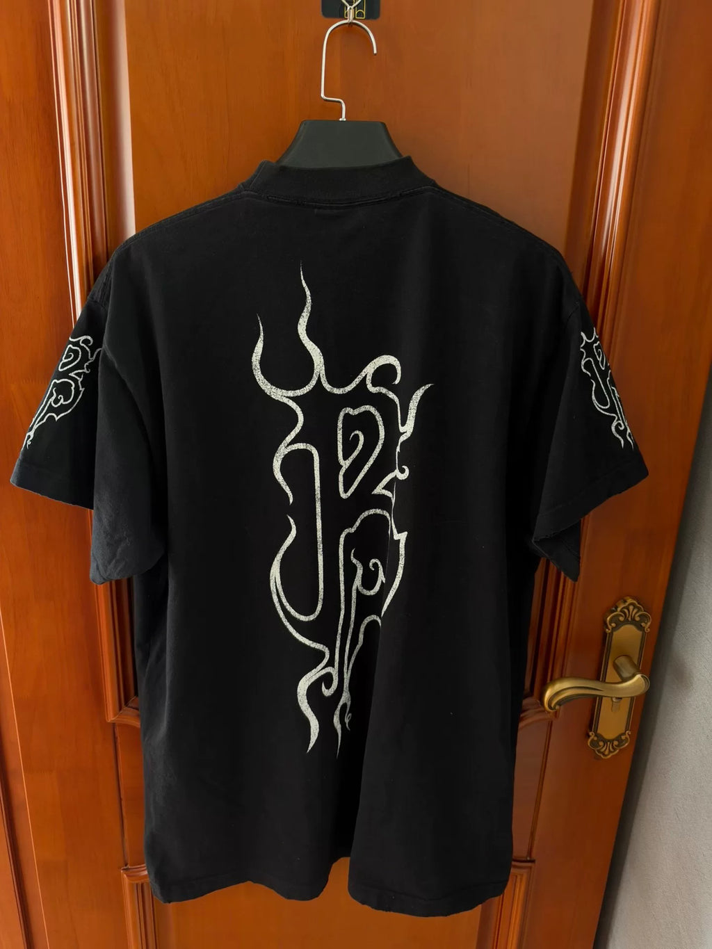Balenciaga Sanskrit Flame Short Sleeve Top