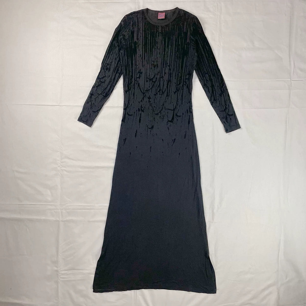 1998 Fall/Winter Jean Paul Gaultier Dripping Blood Velvet Stretch Maxi Dress