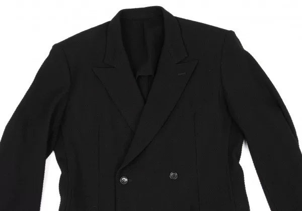 Yohji Yamamoto Black Double-Breasted Jacket
