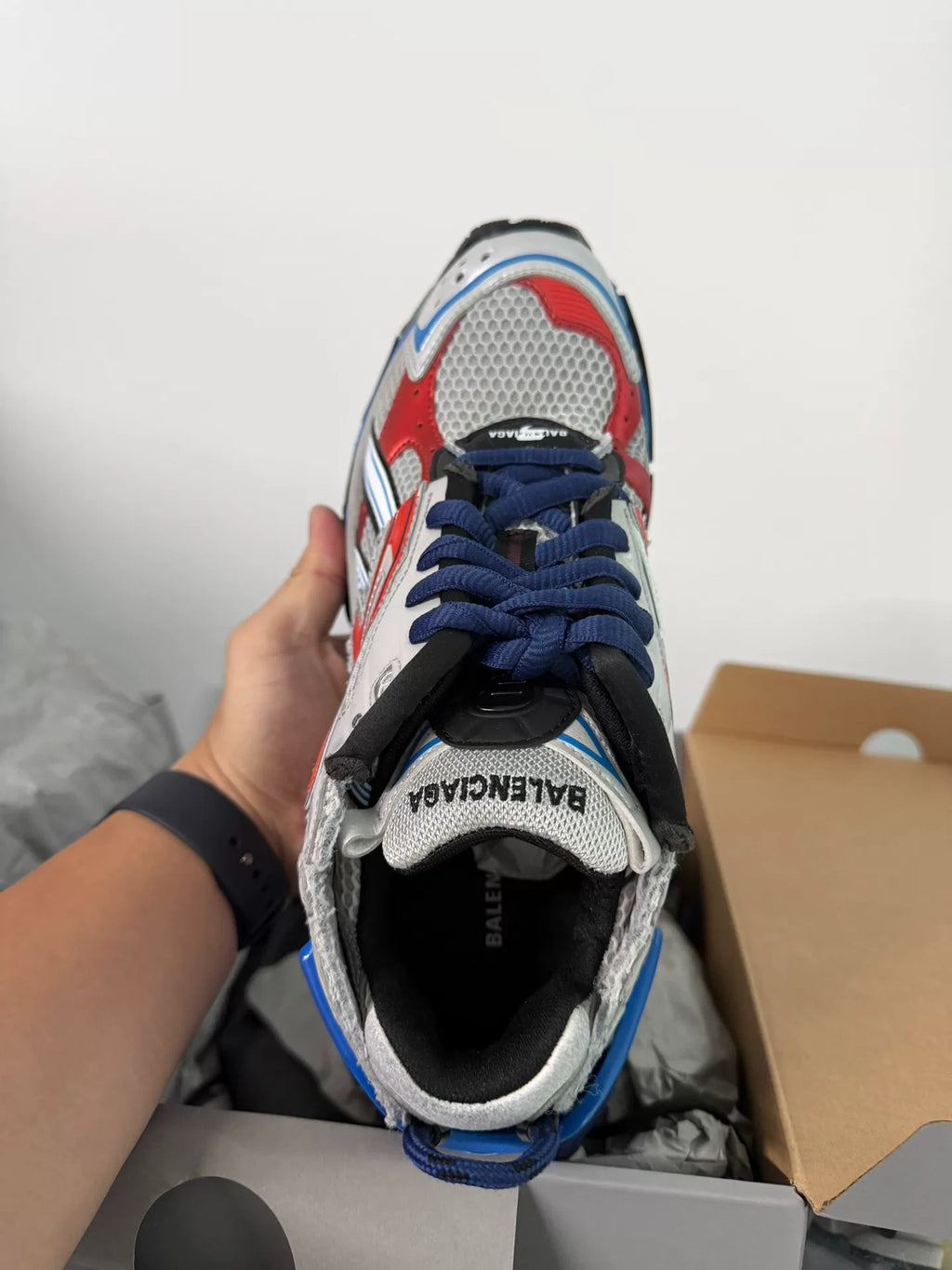 Balenciaga Runner White Blue Red Colorway