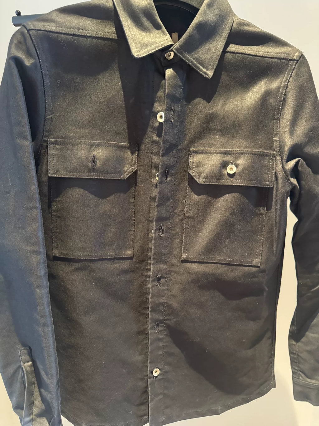 Rick Owens Satin Cotton Work Shirt