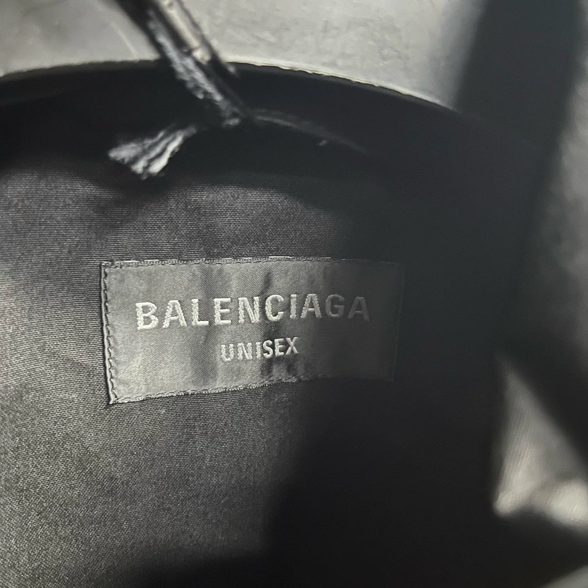 Balenciaga Black Letter Logo Print Stand-Collar Jacket