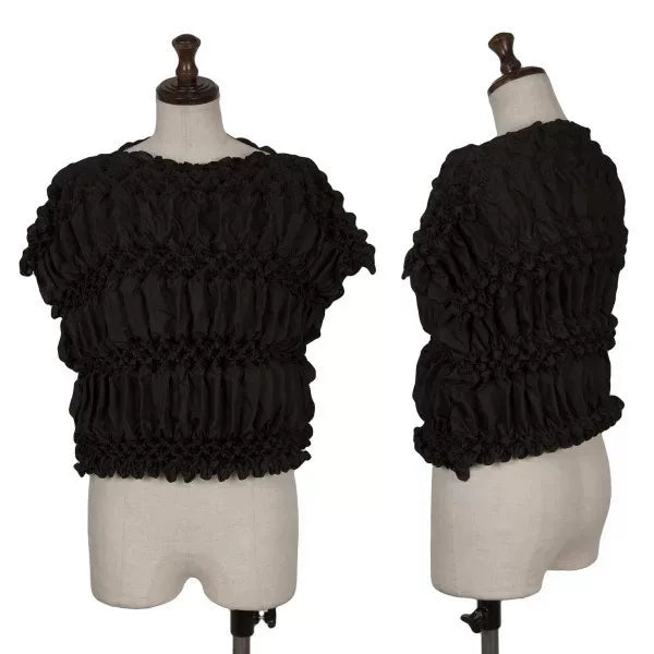 Issey Miyake Vintage Black Pleated Top