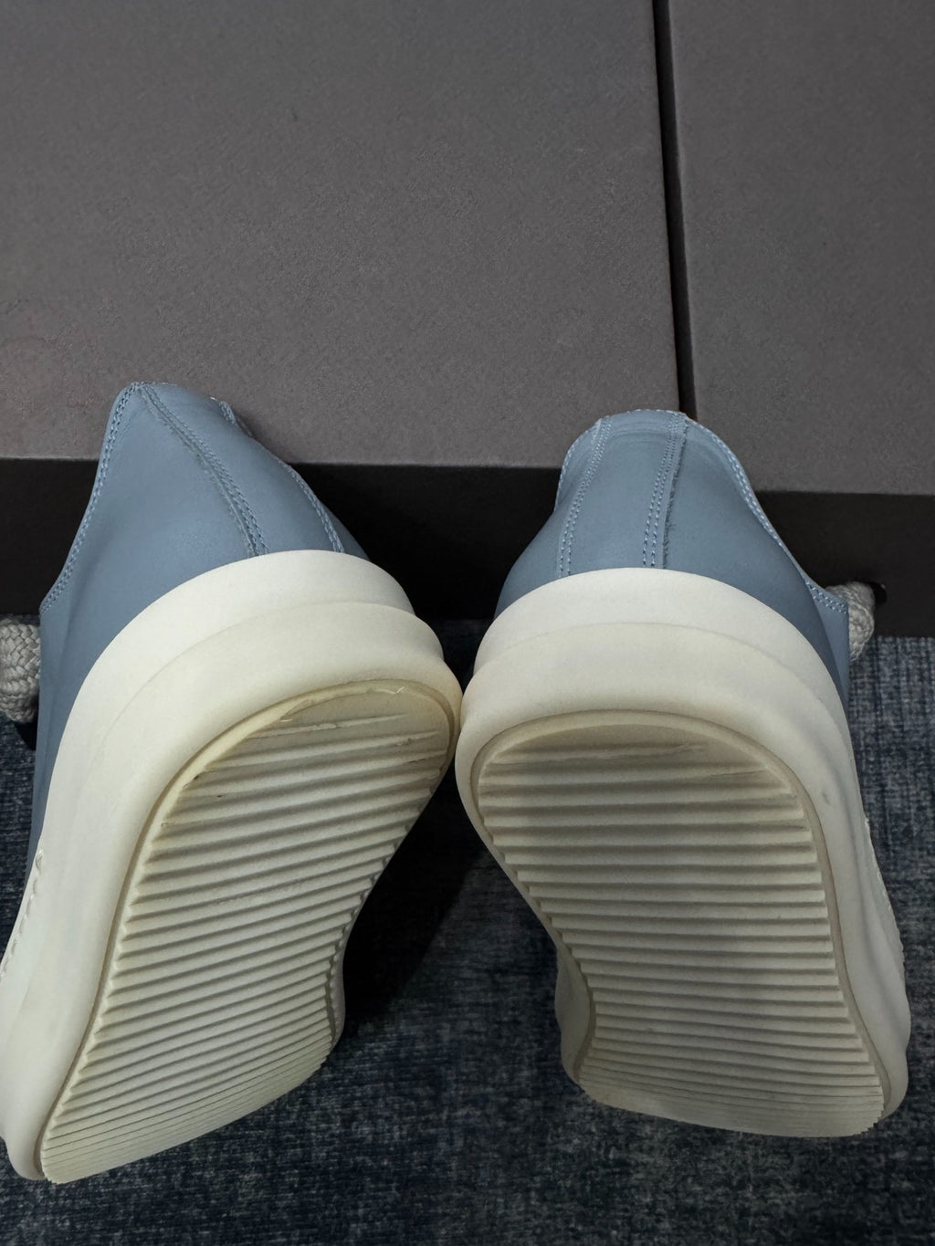 Rick Owens Thick-Lace Haze Blue Sneakers
