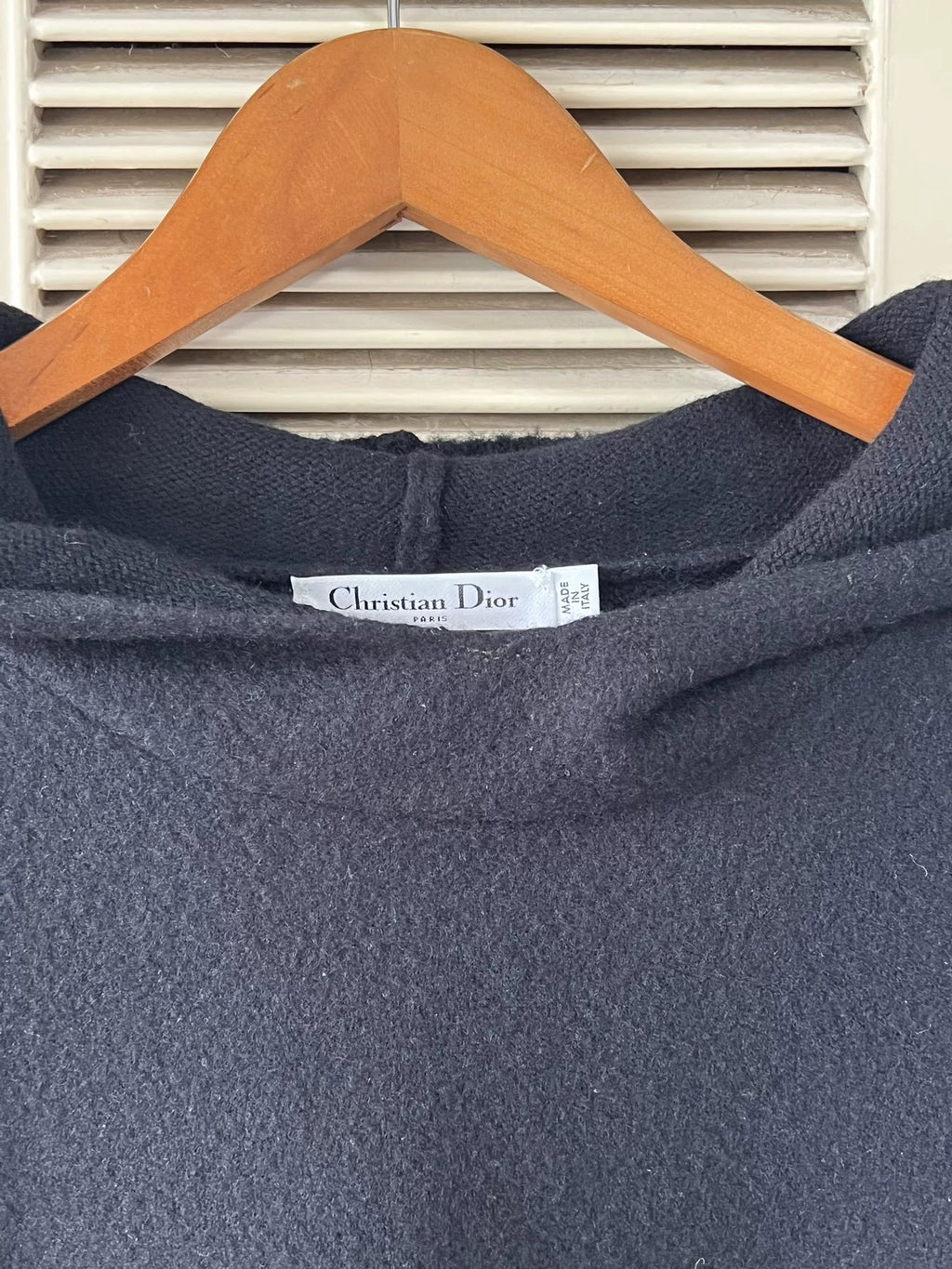 Dior J'ADIOR Figure-8 Hooded Cashmere Knit Sweater