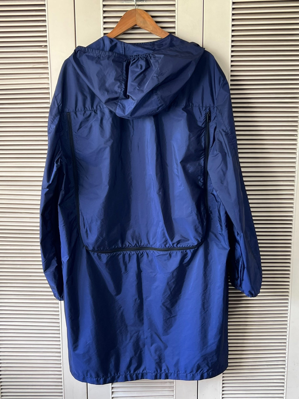 Prada Blue Nylon Triangle Logo Jacket