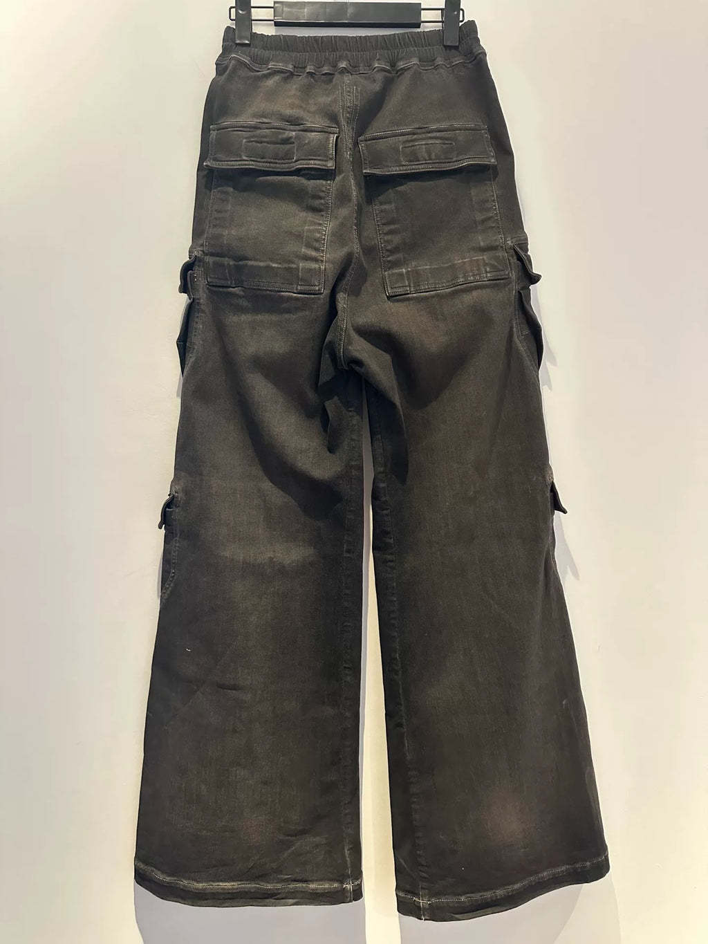 Rick Owens 23SS Bela Cargo Smoke Grey Washed Gradient Jeans