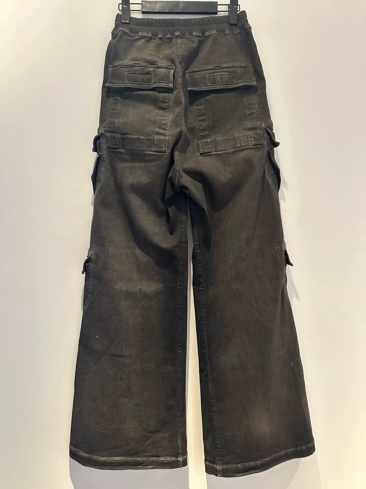 Rick Owens 23SS Bela Cargo Smoke Grey Washed Gradient Jeans