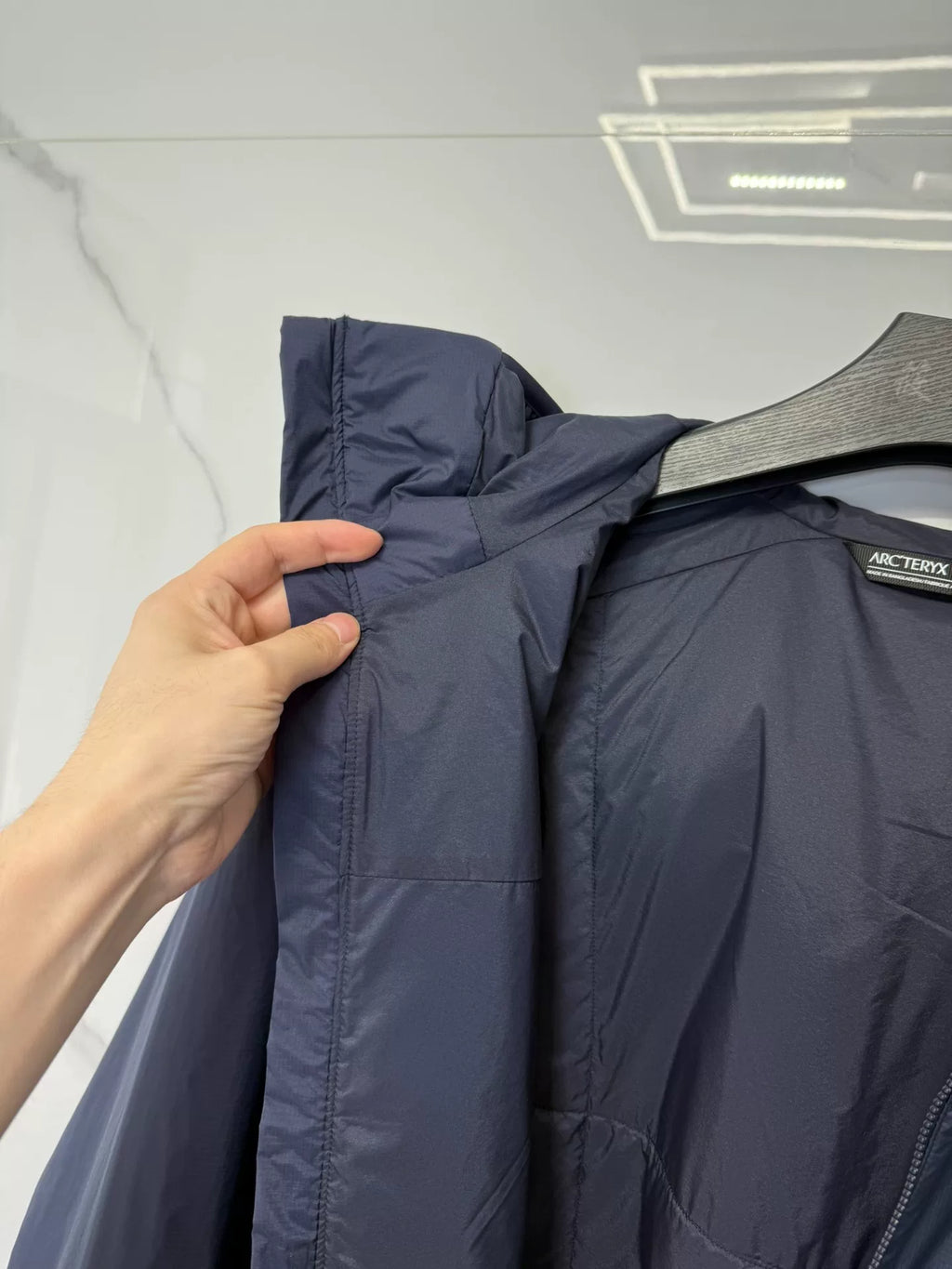 Arc'teryx Sapphire Black Hooded Cotton Jacket