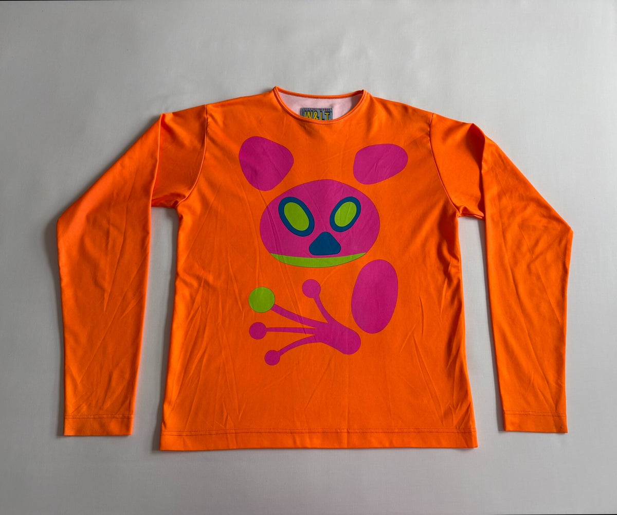 Walter Van Beirendonck Alien Print Long-Sleeve T-Shirt W&LT Vintage Showpiece Monster Alien Print Top