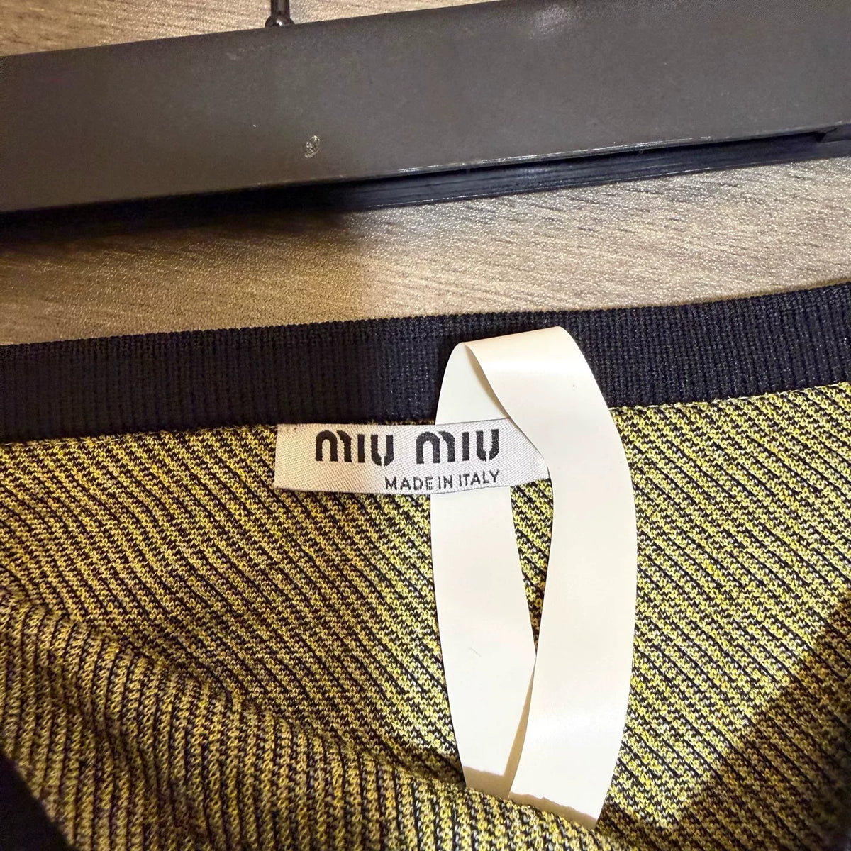 Miu Miu Bow Houndstooth Skirt