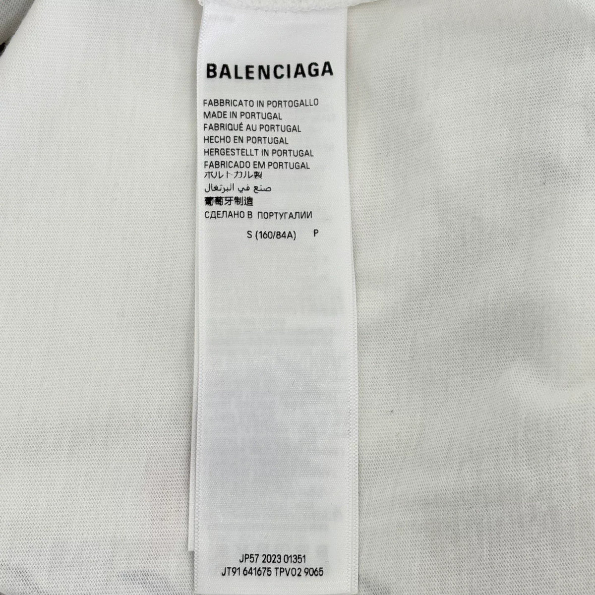 Balenciaga SS24 White Dragon Year Graffiti LOGO Short Sleeve Top