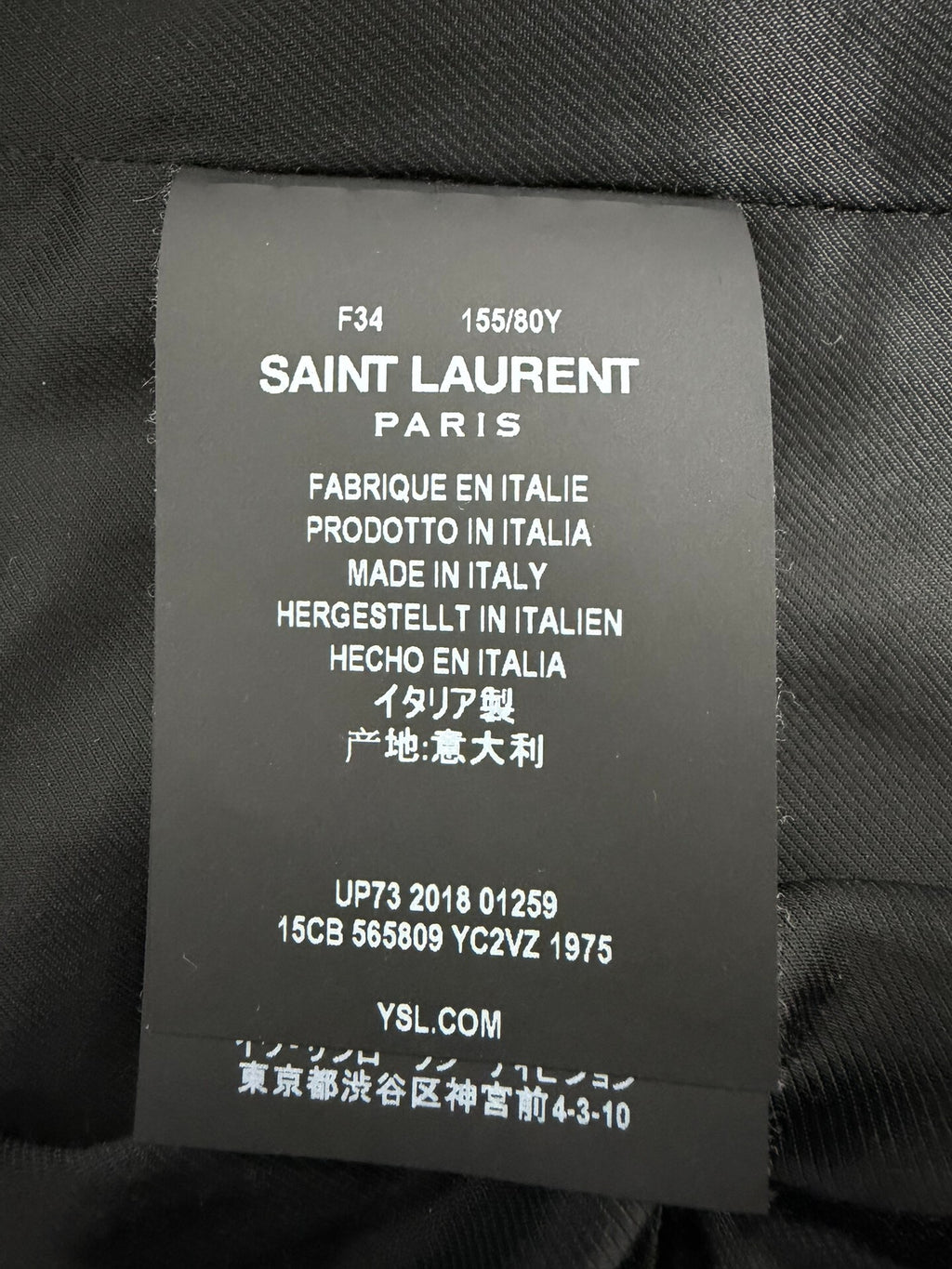 Saint Laurent Slp19ss Black White Studded Suit