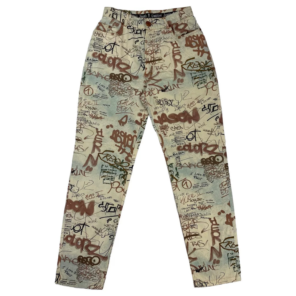 1994 Spring/Summer Jean Paul Gaultier Graffiti Print Trousers